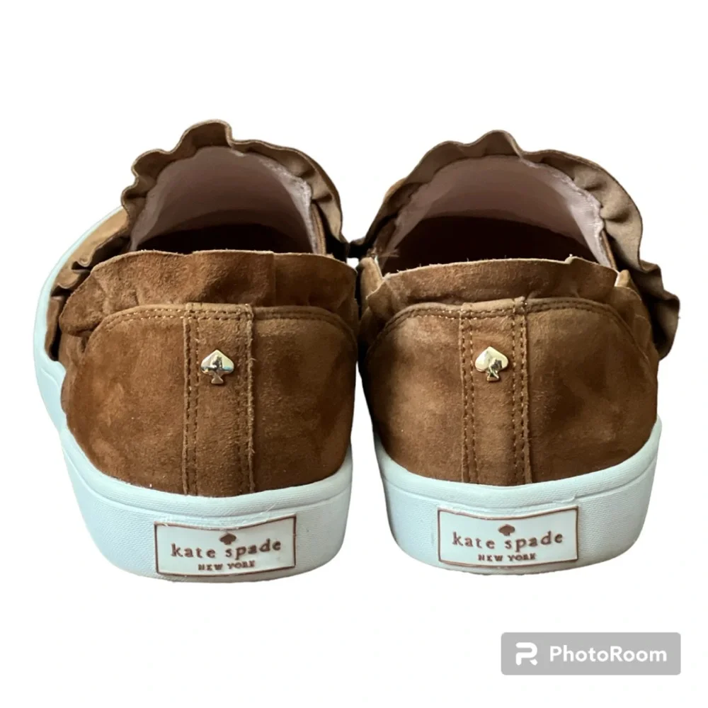 Kate Spade Lilly Ruffle Suede Platform Skate Sneakers Size 6